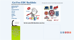 Desktop Screenshot of get-free-edu-backlinks.com