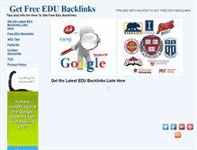 Tablet Screenshot of get-free-edu-backlinks.com